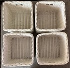 Lot Of 4 Pottery Barn Kids Sabrina Baskets W  Pink Gingham Liners 12 X 12 X 9 5