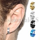 2pcs Men s 4mm Stainless Steel Huggies Hinged Hoop Ear Studs Earrings Piercing