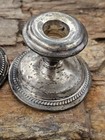 Vintage Pair Sterling Silver Weighted Candle Stick Holders 