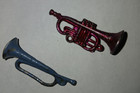 Cracker Jack Lot 671 -two Pot Metal Horns 1920s