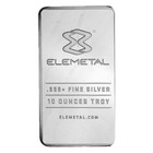  Rare   10 Troy Oz  999 Fine Silver Bar- Elemetal  47 Ag Sealed   Unopened