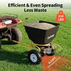 110lb Tow Behind Broadcast Spreader Hopper Fertilizer Seed Atv Lawn Tractor Pull