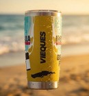 Puerto Rico Cerveza Medalla Light Beer Vieques Limited Edition Tumbler  vaso   