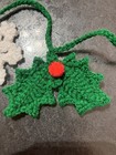        New Christmas Bunting Holly Snowflake Window Hand Crochet Camper Sequin Gift 