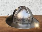 Medieval Steel Helmet Cosplay Larp Armour Kettle Hat Warrior Steel Crafts