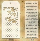 Sayings Clear Stamp   Blossom   Polka Dot Stencil Set By Tim Holtz New 