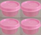 Tupperware Minis Smidgets Set Of 4 With Liquid Tight Seals Pink New