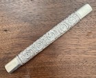 Sterling Silver Antique Needle Case  Unmarked Monogram Space