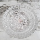 Vintage Crystal Clear Lead Glass Hand Cut Cigar   Cigarette Ashtray Germany