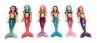 Mermaid Swimming Pool Dive Toy Bundle Of 6 Dolls  colors Vary 