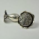 Rare Antique French Silver 800 Chatelaine Element With Floral-shaped Seals C1913