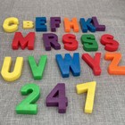 Lot Of Mixed Colors Plastic Magnetic Fridge Alphabet Letters Numbers Kids School