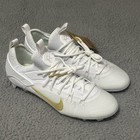 Nike Men   s Sz 9 5 Huarache 9 Elite Low Lax Lacrosse Cleats White gold Fd0089-100