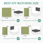 Waterproof 9-pc Patio Cushion Covers With Zipper For 5-pc Furniture Set
