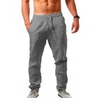 Men s Summer Cotton Pants - Breathable  Solid Color  Comfortable Sweatpants