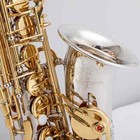New A-wo37 Alto Saxophone Nickel Plated Gold Key Professional Sax With Case