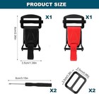 Vvluvva 2 Pack Helmet Quick Release Buckle Kit  Motorcycle Red 