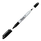 12 Pack  Sharpie Twin Tip Fine   Ultra Fine Point Black Permanent Markers
