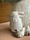 Whimsical Glazed Pottery Sheep Rounded Body 17cm High