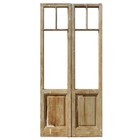 Antique Pair Of Reclaimed 44  French Double Doors  Early 1900 s  Ned2314