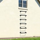 6 Pack Wall Mounted Ladder Emergency Escape Ladder Black 41 15cm