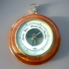 Vintage Atco Germany Mahogany Cased Beveled Glass Barometer Untested