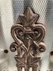 Large Rustic Cast Iron Wall Cross Ornate Home Decor Brown 21-1 4  X 16-5 8 