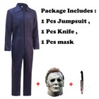 Michael Myers Halloween Scary Horror Movie Cosplay Costume   Mask   Knife Set