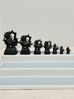 Antique Set Of 7 Burmese Chinthe Guardian Lion Beast Dragon Bronze Opium Weights