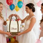 Bride Tote Bag Canvas Handbag Shoulder Bag Bridal Shower Gifts For Bride To B   