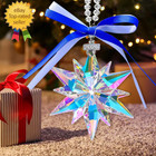 2025 Annual Christmas Ornaments Crystal Snowflake Star  Sparkly Crystal Ornament