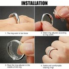 12pcs Silicone Ring Size Adjuster Invisible Resizer Reducer For Loose Rings 