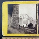 I k  Brunel Bridge Cornwall England Stereoview G w  Wilson Antique C1860 Y12734
