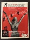 1956    jayne Mansfield    the Girl Cant Help It Movie Promo Ad 9x12  Teaser Poster