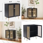Storage Sideboard Buffet With 2-metal Mesh Doors accent Cabinet Console Cabinet