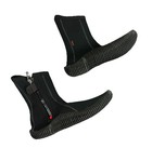 Aqualung Echozip Ergo 3mm Dive Boots Us 10 Black Neoprene Zip Scuba Booties