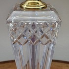 Waterford Crystal Lissadel Lamp With Shade Signed Some Discolored Brass On Base