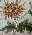 England - Antique Art Nouveau Majolica Tile C1900