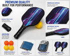 Pickleball Paddle Set For 4 Players  4 Paddles 4 Balls Towels Carry Bag 16mm
