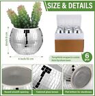 6 Pieces Disco Ball Flower Vase Mirror Disco Ball Glass Vase 