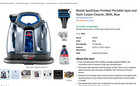 Bissell Spotclean Proheat Portable Carpet Cleaner - Model 2694