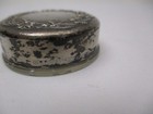 Vintage Gorham Pill Case Trinket Box Sterling Silver Top Plastic Base Flowers