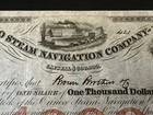 1853 Orinco Steam Navigation Company Stock Certificate New York City Venezuela