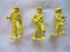 1950s Marx Roy Rogers Mineral City Cowboys Lot Of 7 Yellow Western Ranch Figures