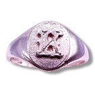 Initial Letter K Signet 925 Sterling Silver Child Baby Pinky Ring Size 3 25