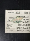 Pearl Jam Ticket Stub Xcel Energy Center St Paul Mn Oct 19  2014 Rock Concert