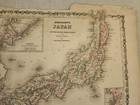 Nice Japan Map Published By Johnson Ca 1861 Colored 15 X18 Inches