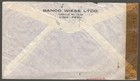 Peru 1943 Censored Airmail Cover Lima To Usa Commercial Banco Wiese