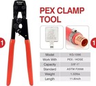 Pex Clamp Tool Kit 3 8-1 W Rings   Tubing Cutter - All-in-one Crimping Set