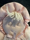 Eden Sleeping Pink Plush Baby Doll Blonde Hair Security Lovey Satin Trim Vintage